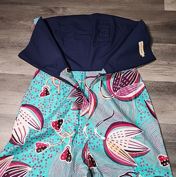 GRASS FIELDS sleeveless Ankara jumpsuit Multi color sz 14 - Picture 4 of 10